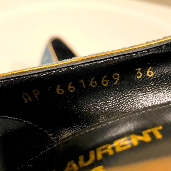 Saint Laurent Lola Monogram Denim Pumps - Picture 7 of 11